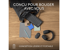 Charger l&#39;image dans la galerie, LOGITECH Clavier sans fil Pebble Keys 2 K380s AZERTY Noir (920-011803) Sans fil Clavier sans fil Noir
