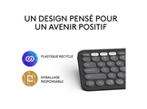 LOGITECH Clavier sans fil Pebble Keys 2 K380s AZERTY Noir (920-011803) Sans fil Clavier sans fil Noir