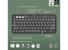 Charger l&#39;image dans la galerie, LOGITECH Clavier sans fil Pebble Keys 2 K380s AZERTY Noir (920-011803)
