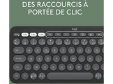 LOGITECH Clavier sans fil Pebble Keys 2 K380s AZERTY Noir (920-011803) Sans fil Clavier sans fil Noir
