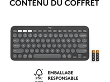 Charger l&#39;image dans la galerie, LOGITECH Clavier sans fil Pebble Keys 2 K380s AZERTY Noir (920-011803)
