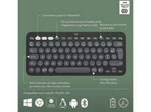 Charger l&#39;image dans la galerie, LOGITECH Clavier sans fil Pebble Keys 2 K380s AZERTY Noir (920-011803) Sans fil Clavier sans fil Noir
