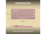LOGITECH Clavier sans fil Pebble Keys 2 K380s AZERTY Rose (920-011805)