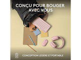 LOGITECH Clavier sans fil Pebble Keys 2 K380s AZERTY Rose (920-011805)