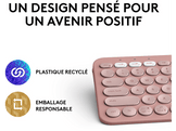 LOGITECH Clavier sans fil Pebble Keys 2 K380s AZERTY Rose (920-011805)