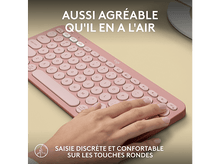 Charger l'image dans la galerie, LOGITECH Clavier sans fil Pebble Keys 2 K380s AZERTY Rose (920-011805)
