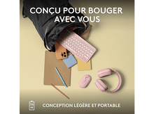 Charger l'image dans la galerie, LOGITECH Clavier sans fil Pebble Keys 2 K380s AZERTY Rose (920-011805)
