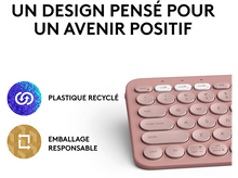 Charger l'image dans la galerie, LOGITECH Clavier sans fil Pebble Keys 2 K380s AZERTY Rose (920-011805)

