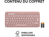 LOGITECH Clavier sans fil Pebble Keys 2 K380s AZERTY Rose (920-011805)