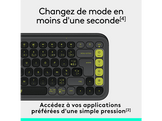LOGITECH Clavier sans fil POP Icon Keys AZERTY Noir (920-013062)