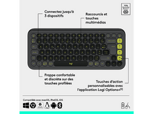 Charger l'image dans la galerie, LOGITECH Clavier sans fil POP Icon Keys AZERTY Noir (920-013062)
