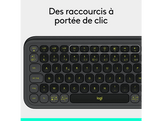 LOGITECH Clavier sans fil POP Icon Keys AZERTY Noir (920-013062)