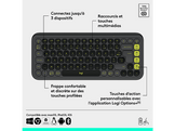 LOGITECH Clavier sans fil POP Icon Keys AZERTY Noir (920-013062)