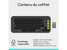 Charger l'image dans la galerie, LOGITECH Clavier sans fil POP Icon Keys AZERTY Noir (920-013062)
