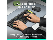 Charger l'image dans la galerie, LOGITECH Clavier sans fil POP Icon Keys AZERTY Noir (920-013062)

