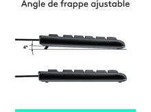 Charger l&#39;image dans la galerie, Clavier noir avec angle réglable, avec un angle de 4°.
