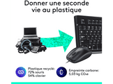 LOGITECH Clavier sans fil + souris MK120 AZERTY Noir (920-002534)