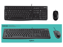 Charger l&#39;image dans la galerie, LOGITECH Clavier + Souris MK120 AZERTY BE Noir (920-002534)
