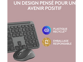 LOGITECH Clavier sans fil + souris MK950 Signature Slim AZERTY Noir (920-012485)