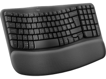 Charger l&#39;image dans la galerie, LOGITECH Clavier sans fil Wave Keys AZERTY Noir (920-012292)
