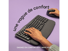 Charger l&#39;image dans la galerie, LOGITECH Clavier sans fil Wave Keys AZERTY Noir (920-012292)
