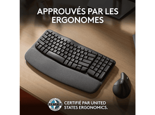 Charger l&#39;image dans la galerie, LOGITECH Clavier sans fil Wave Keys AZERTY Noir (920-012292)
