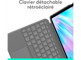 LOGITECH Combo Étui et clavier Touch iPad Air 11'' Gris AZERTY (920-012631)