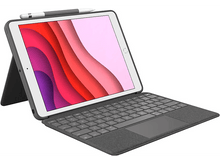 Charger l&#39;image dans la galerie, LOGITECH Cover clavier Combo Touch iPad 9/8/7 Gen. AZERTY FR Gris (920-009625)
