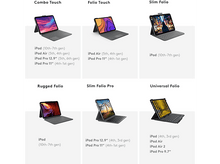 Charger l&#39;image dans la galerie, Collection d&#39;étuis pour tablettes avec des étiquettes indiquant les modèles.
