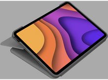 Charger l&#39;image dans la galerie, Tablette dans un étui gris, avec un écran coloré.
