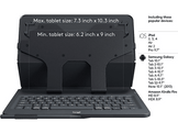 LOGITECH Cover clavier universel 9-10" AZERTY FR Noir (920-008338) Cover Azerty 10 pouces Noir