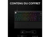 LOGITECH G PRO X2 RAPID (Tenkeyless) Clavier gaming câblé AZERTY Noir