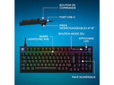 LOGITECH G316 X 98 USB Mécanique Clavier gaming QWERTZ Noir