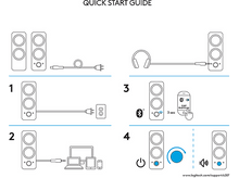 Charger l&#39;image dans la galerie, LOGITECH Haut-parleurs PC Z207 Bluetooth Blanc (980-001292) Haut-parleurs PC Blanc
