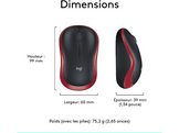 LOGITECH Souris sans fil M185 Rouge (910-002237)
