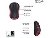 LOGITECH Souris sans fil M185 Rouge (910-002237)