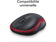 Charger l'image dans la galerie, LOGITECH Souris sans fil M185 Rouge (910-002237)
