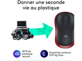LOGITECH Souris sans fil M185 Rouge (910-002237)