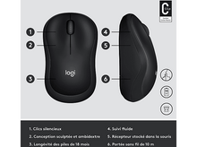 Charger l&#39;image dans la galerie, LOGITECH M220 Souris sans fil Noir
