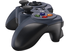 Charger l&#39;image dans la galerie, Une manette de jeu bleue et noire avec des boutons et des joysticks, isolée sur fond blanc.
