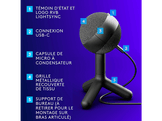 LOGITECH Micro Gaming Yeti Orb Condenser RGB avec LIGHTSYNC Noir (988-000551)