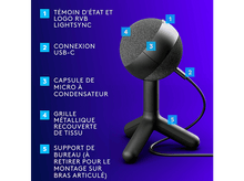 Charger l&#39;image dans la galerie, LOGITECH Micro Gaming Yeti Orb Condenser RGB avec LIGHTSYNC Noir (988-000551)
