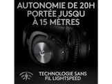 LOGITECH Casque gamer sans fil Pro X Wireless Lightspeed Noir (981-000907)
