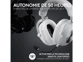 LOGITECH Pro X2 Lightspeed Casque gaming Blanc(981-001269) Casque gaming Blanc