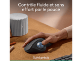 LOGITECH Souris ergonomique sans fil ERGO M575S Trackball Noir (910-007029)