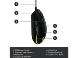 LOGITECH Souris gaming G203 Lightsync Noir (910-005796)