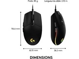 LOGITECH Souris gaming G203 Lightsync Noir (910-005796)