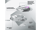 LOGITECH Souris gaming sans fil G502 X Lightspeed Plus Blanc (910-006172)
