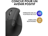 LOGITECH Souris sans fil Lift GAUCHER Graphite (910-006474)