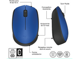 LOGITECH Souris sans fil M171 Bleu (910-004640) Souris sans fil Bleu
